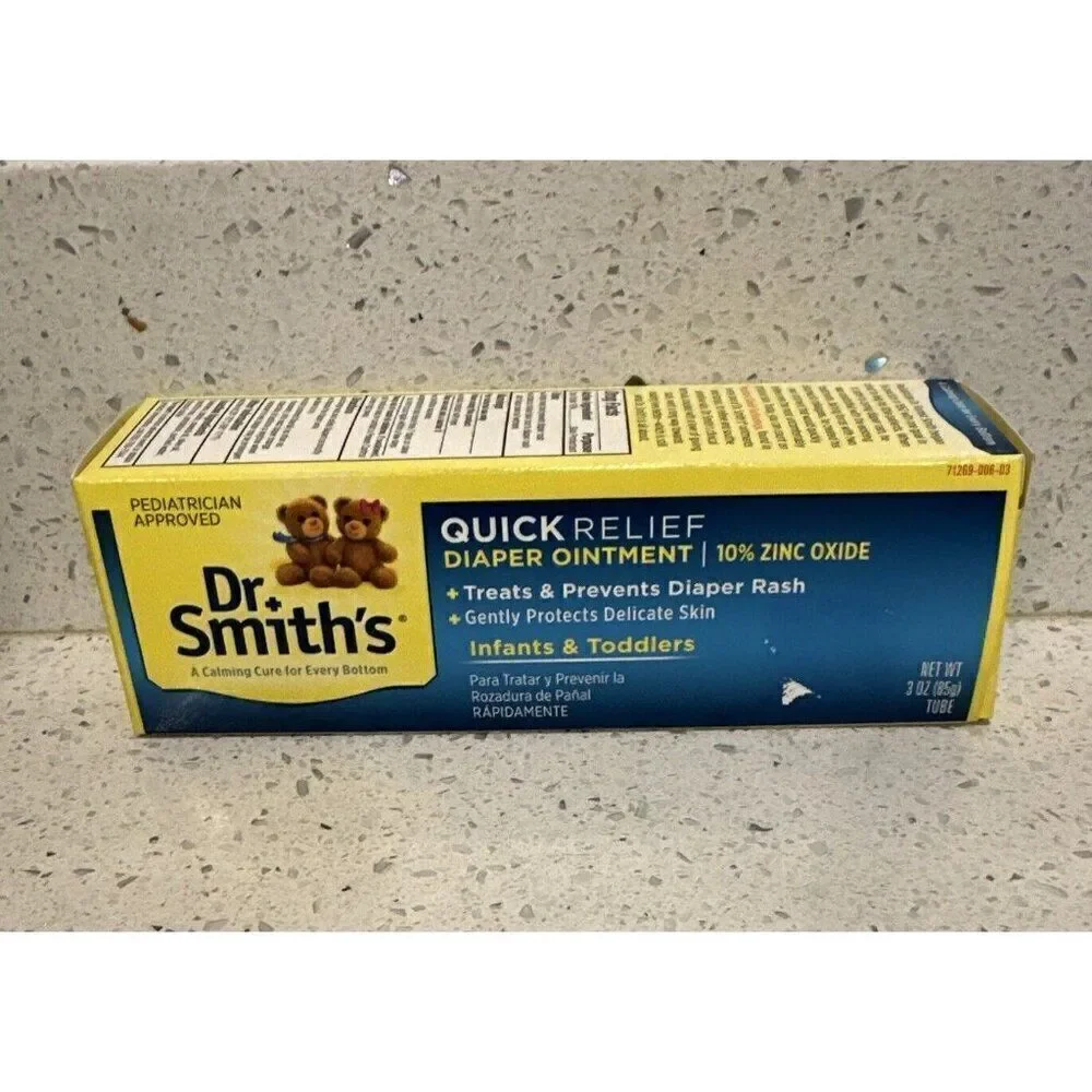 Dr. Smith's Quick Relief Diaper Rash Ointment, 10% zinc Oxide, 3 Oz